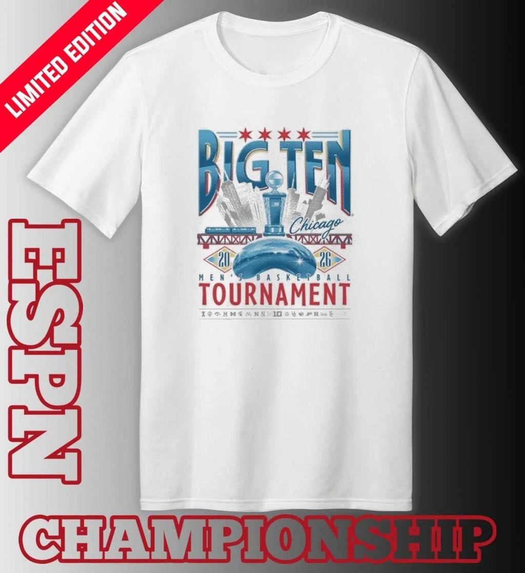 2026 Big Ten Men’s Basketball Tournament Chicago Skyline Shirt