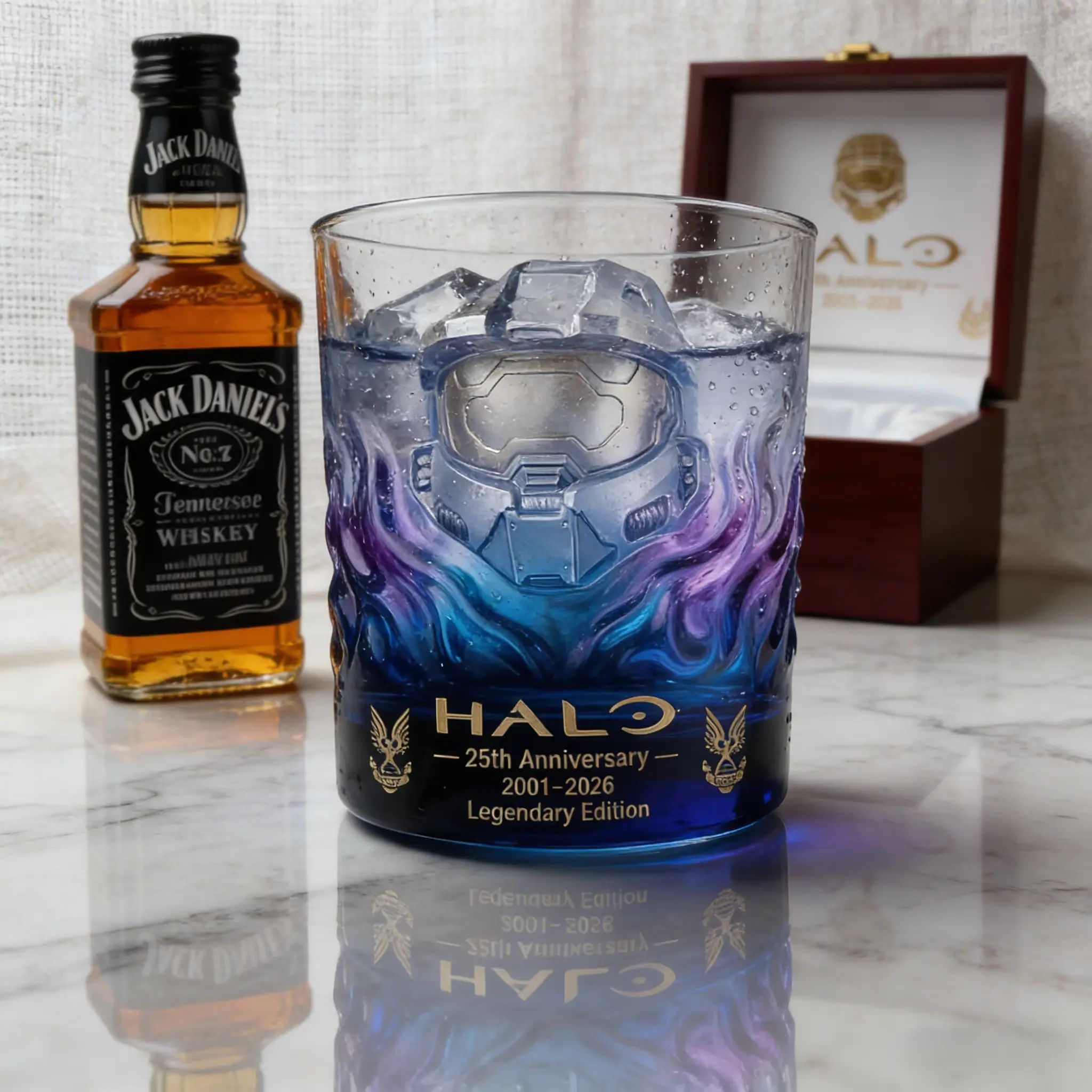 Halo 25th Anniversary 2001–2026 Legendary Edition Whiskey Glass