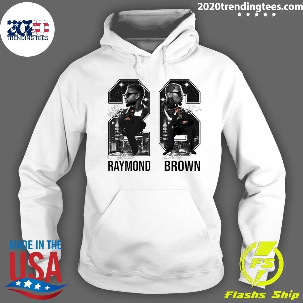 Usher Raymond Chris Brown 26 Usher And Chris Brown R And B Tour Signature Shirt