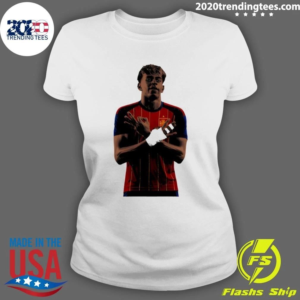 Lamine Yamal Celebration Spain Soccer World Cup 2026 Shirt