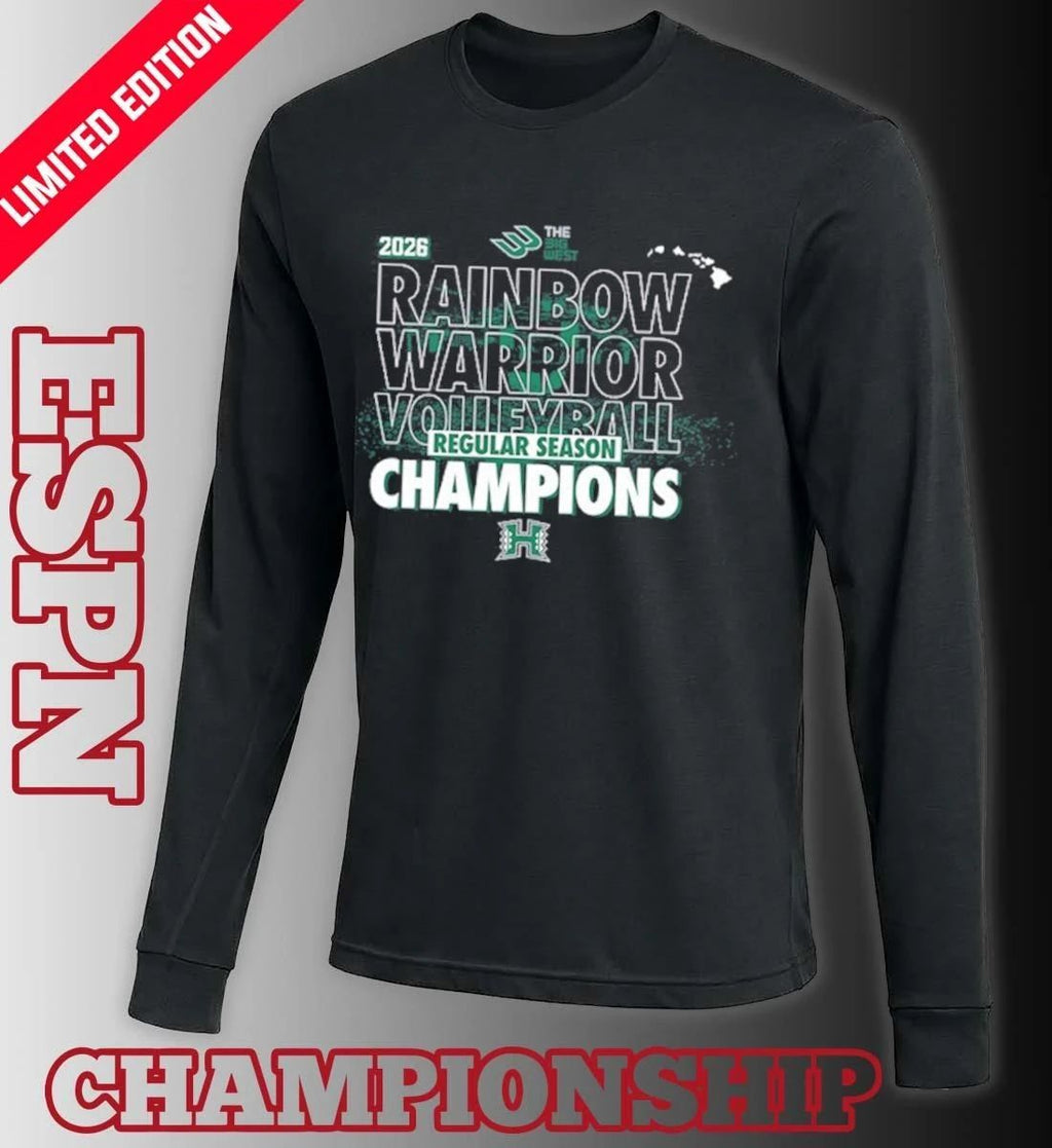 Hawaii Rainbow Warriors 2026 The Big West Volleyball Regular Season Champions T-Shirt