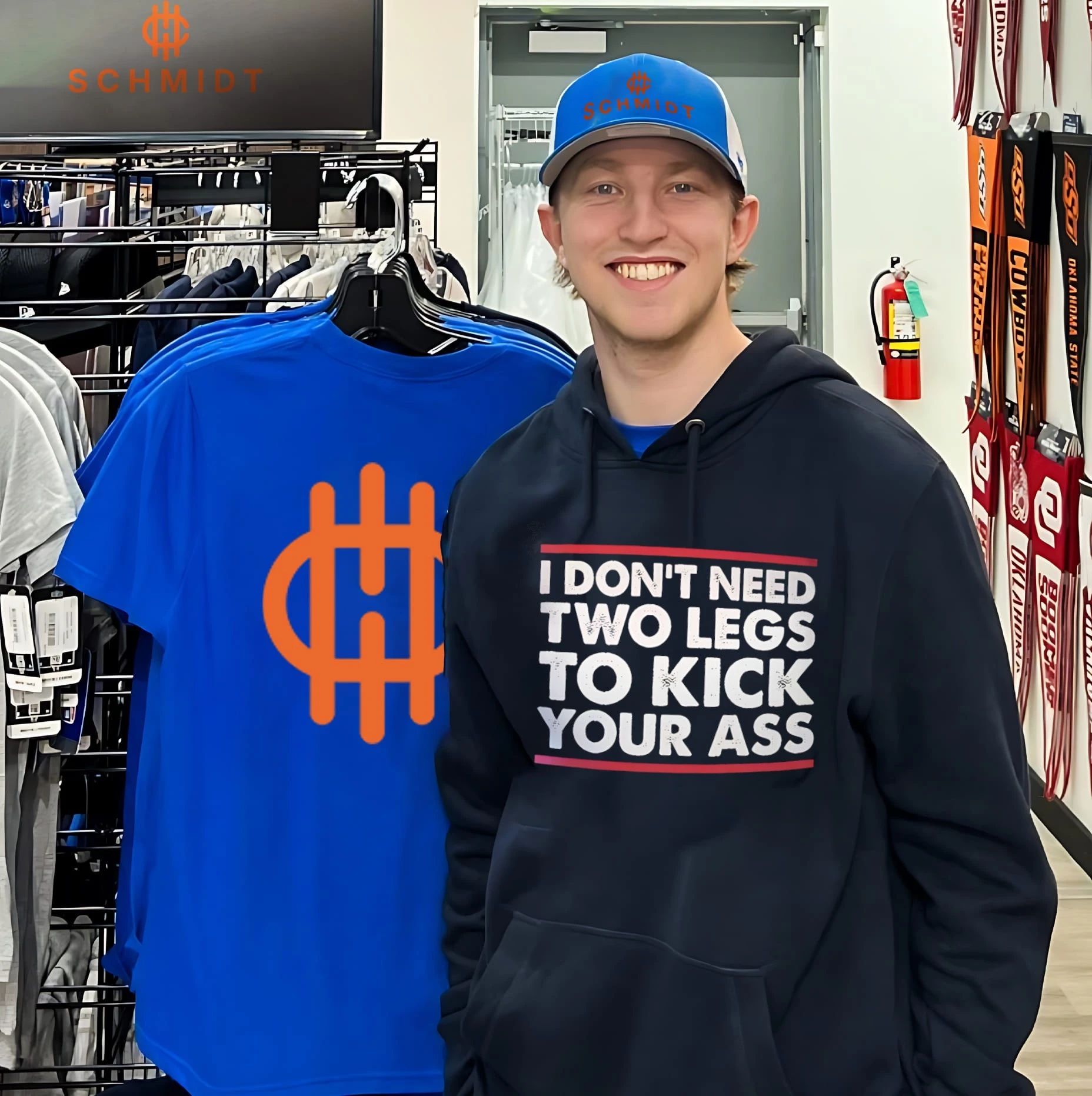 I don’t need two legs to kick your ass shirt