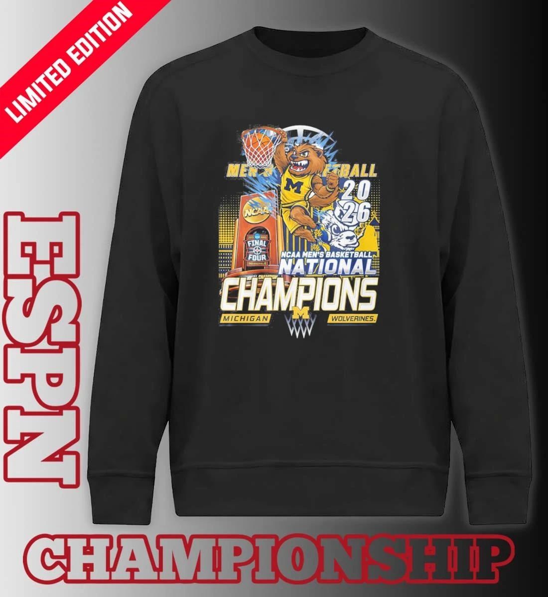 Michigan Wolverines Mascot 2026 NCAA Men’s Basketball National Champions shirt