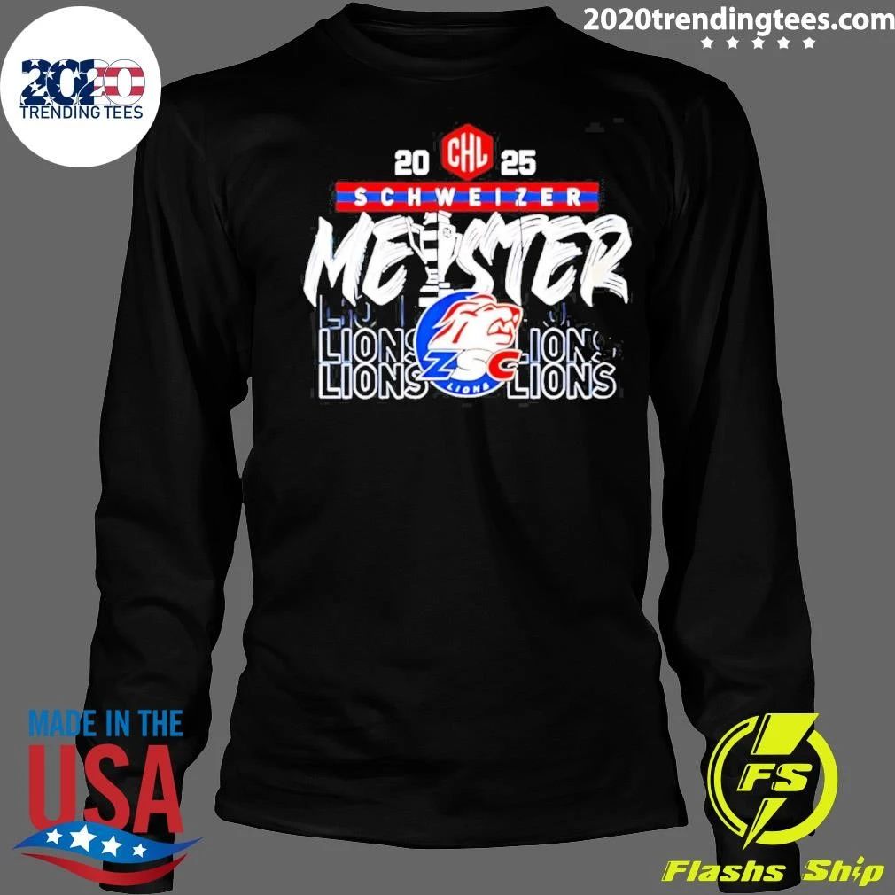 Zsc Lions Chl 2025 Champion Celebration Shirt