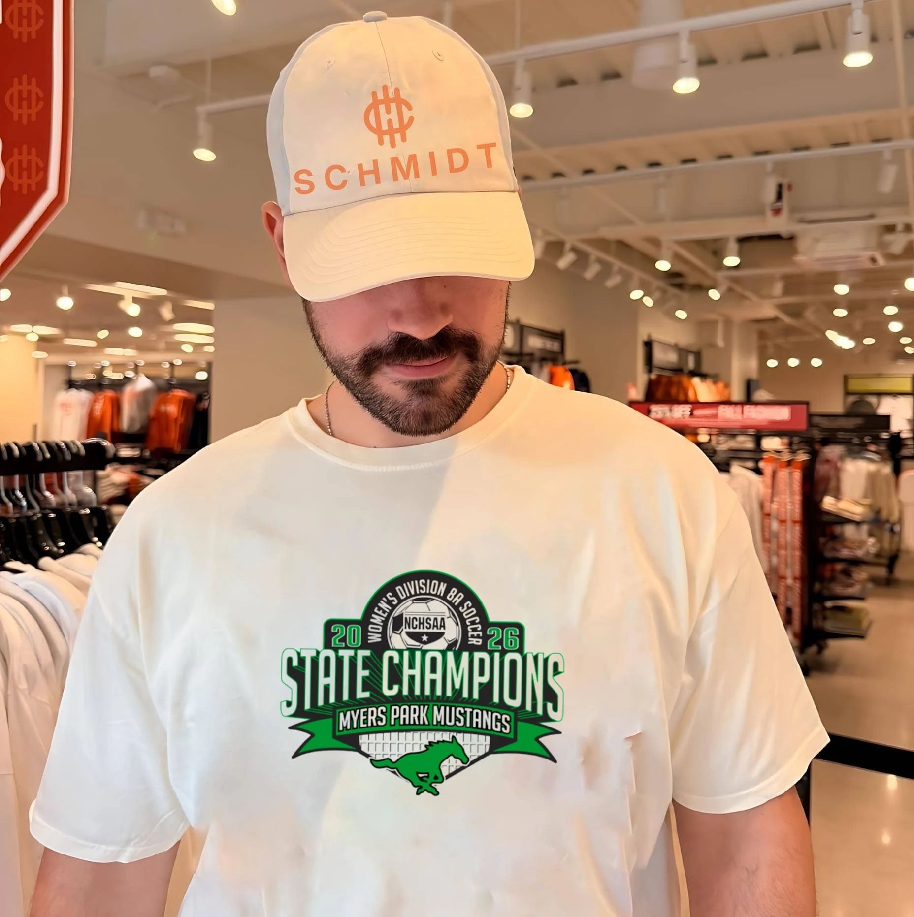 Myers Park Mustangs 2026 NCHSAA Women’s Division 8A Soccer Champions shirt