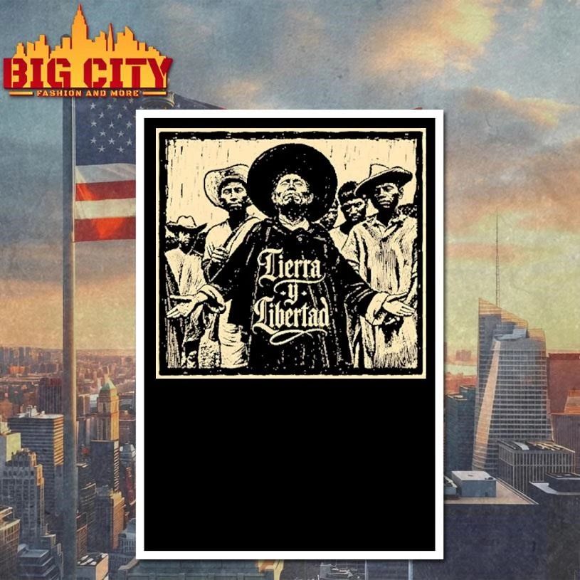 Tierra Y Libertad Mexican Revolution Peasant Resistance Graphic T-shirt