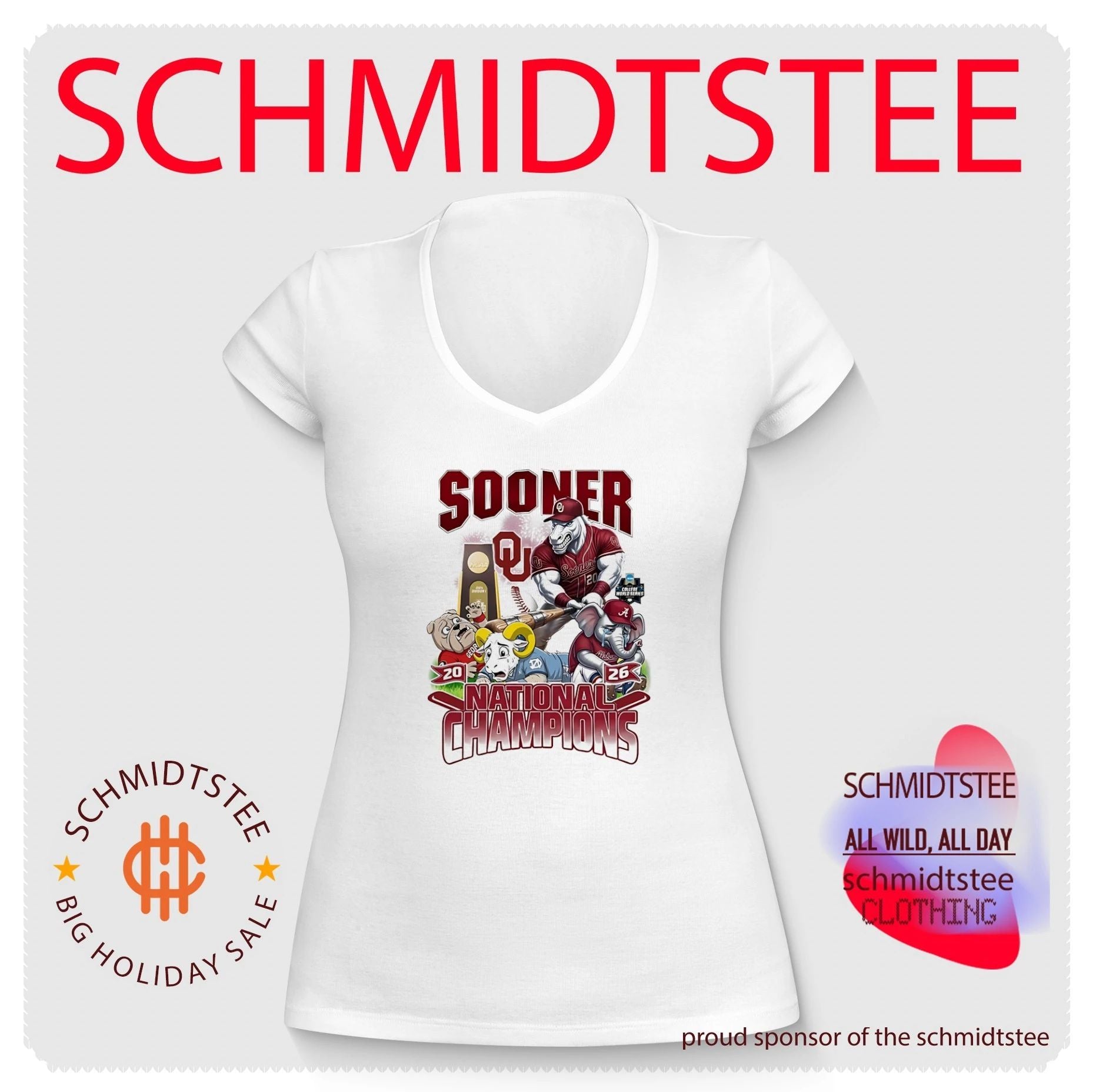 Oklahoma Sooners 2026 National Champions NCAA mascot shirt