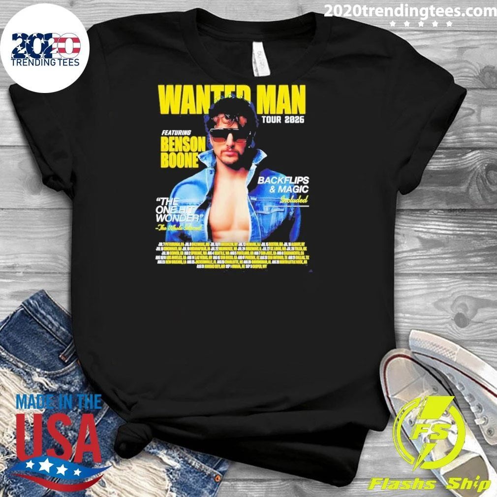 Featuring Benson Boone Wanted Man Tour Concert The One Hit Wonder 2026 Shirt