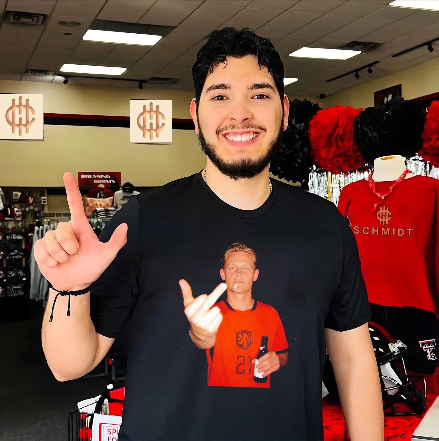 Frenkie de Jong Netherlands National Football Team middle finger shirt