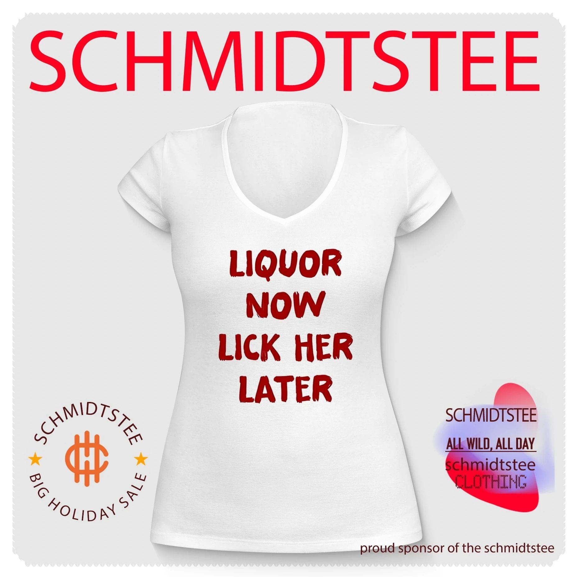 Liquor now lick her later simple text shirt