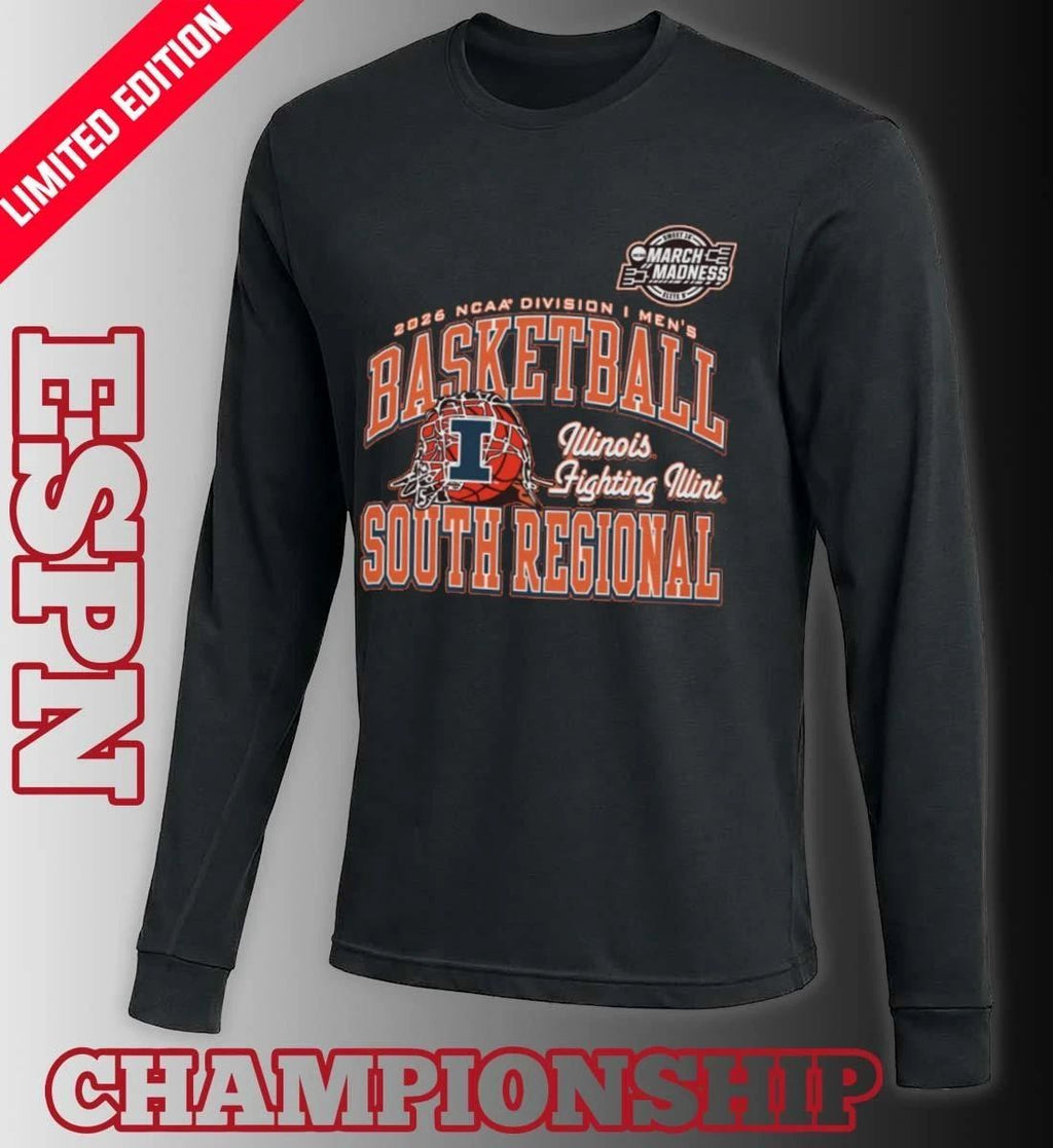 Illinois Fighting Illini 2026 NCAA DI Men’s Basketball Sweet 16 – South Regional T-Shirt