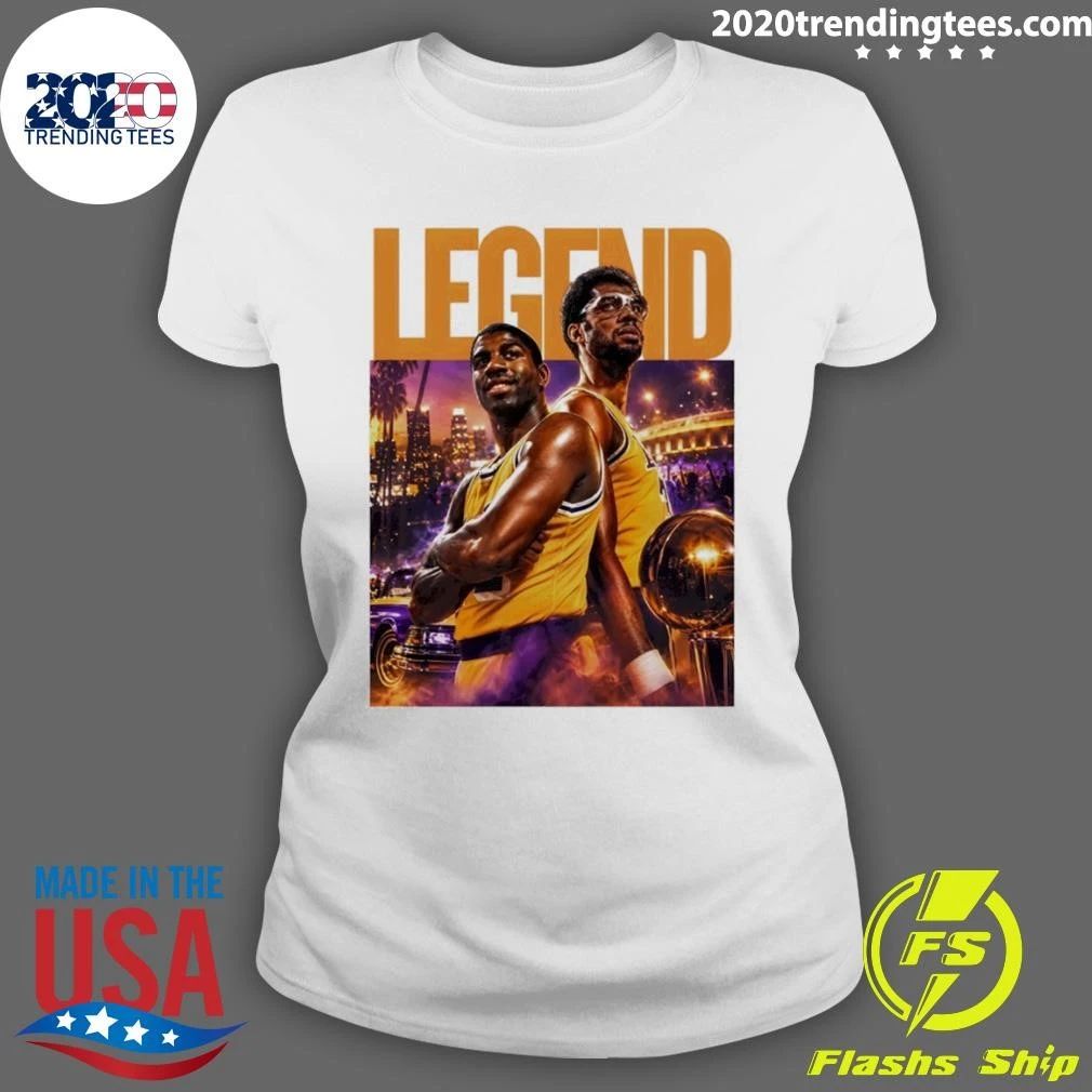 Magic Johnson and Kareem Abdul Jabbar Los Angeles Lakers Basketball Legend 2026 Shirt