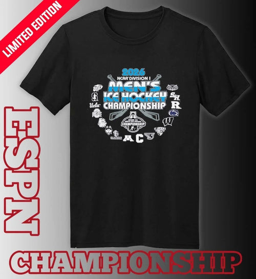 16 Teams 2026 NCAA DI Men’s Ice Hockey Regionals T-Shirt