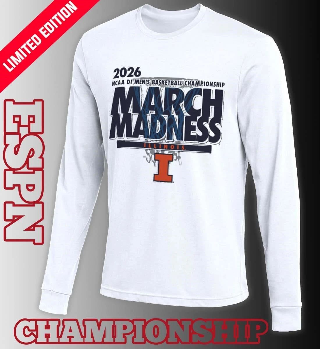 Illinois Men’s Basketball Single Team NCAA March Madness Shirt