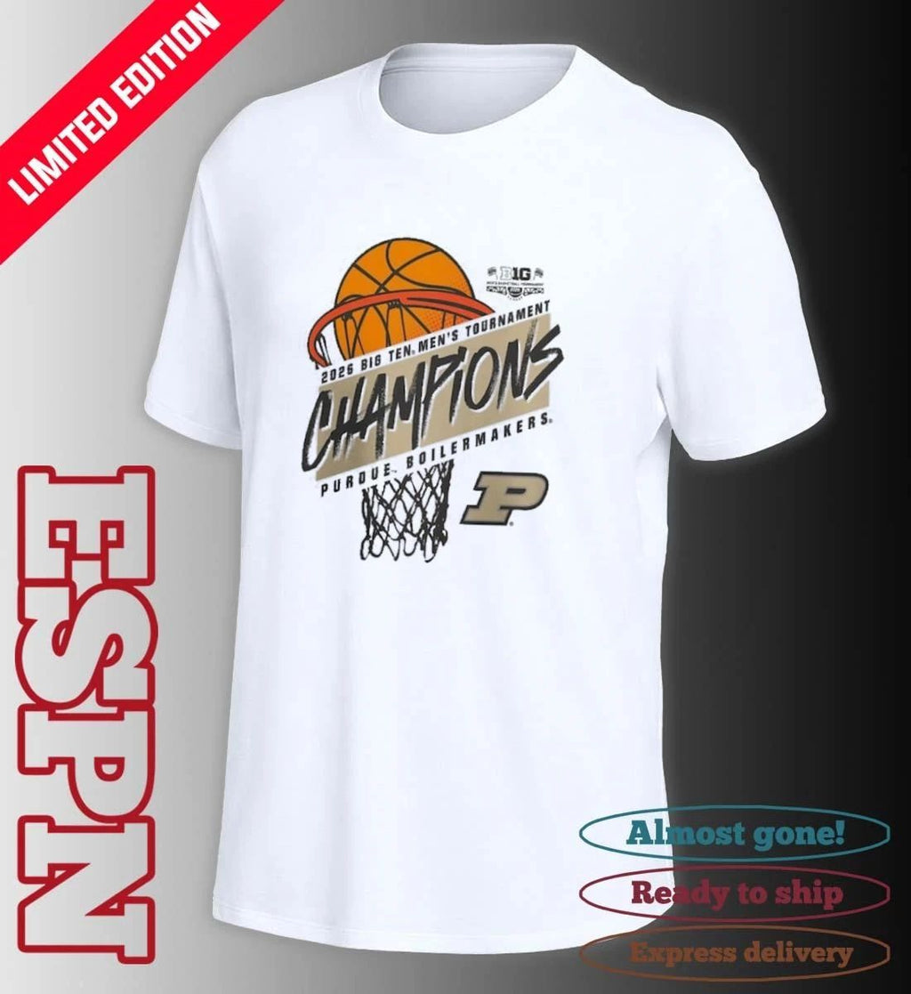 2026 Big 10 Men’s Basketball Tournament Purdue Boilermakers Champions T-Shirt