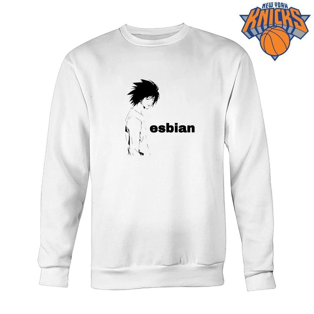 Death Note L Lawliet Lesbian Esbian Funny Anime Meme Shirt