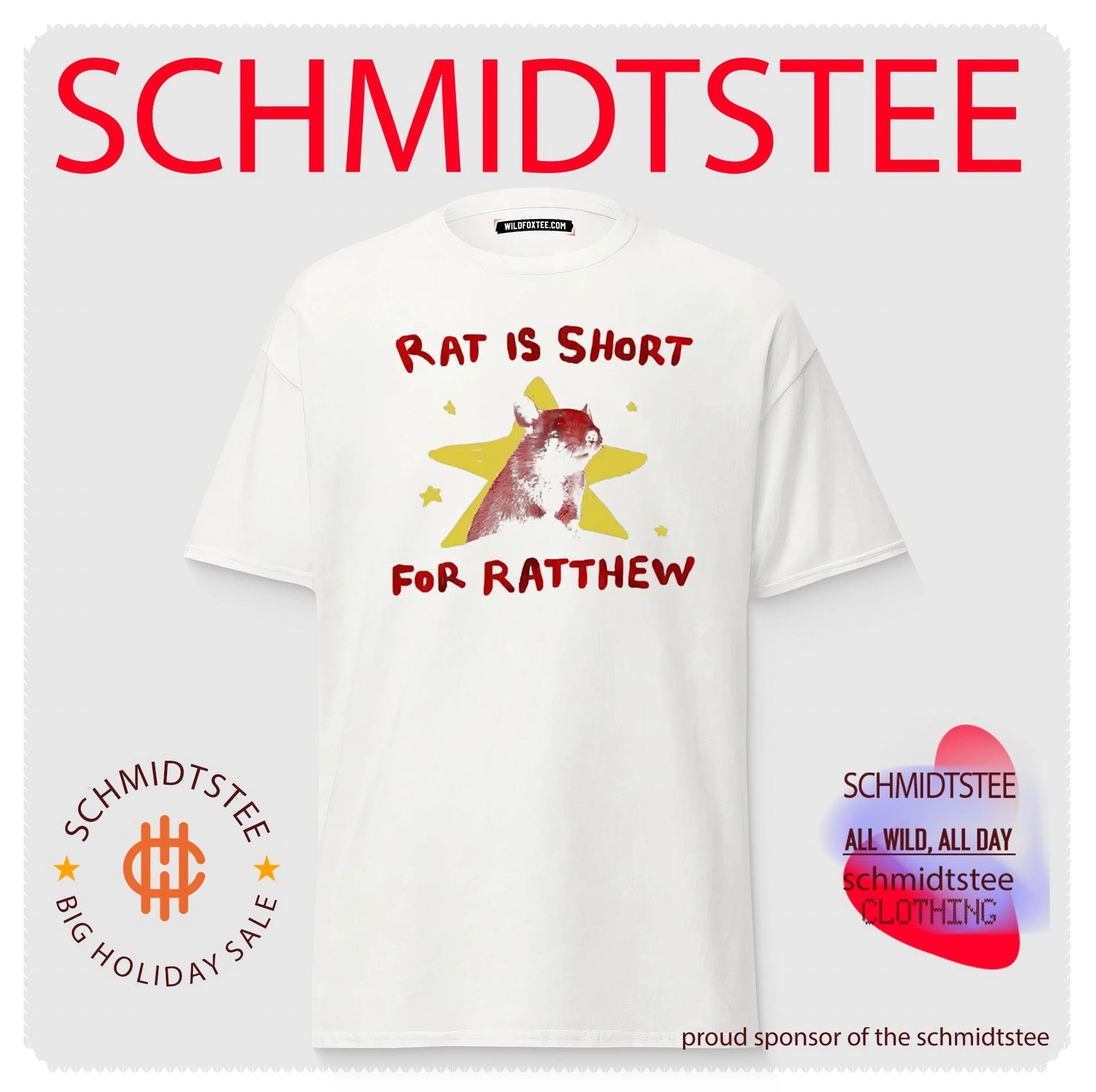 Rat Is Short for Ratthew rodent humor shirt