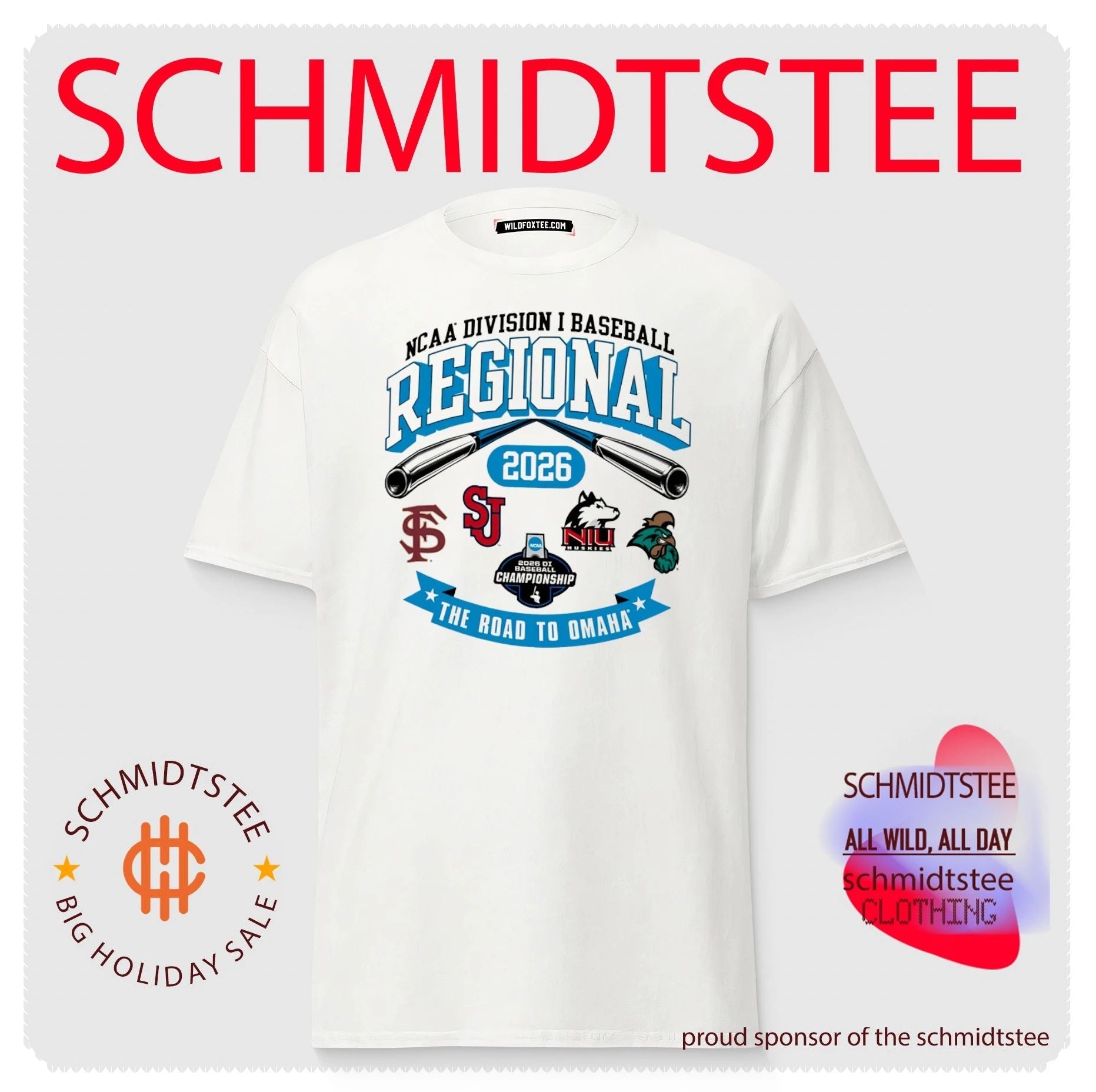 2026 NCAA Division I Baseball Regional Florida State The Road To Omaha logos shirt