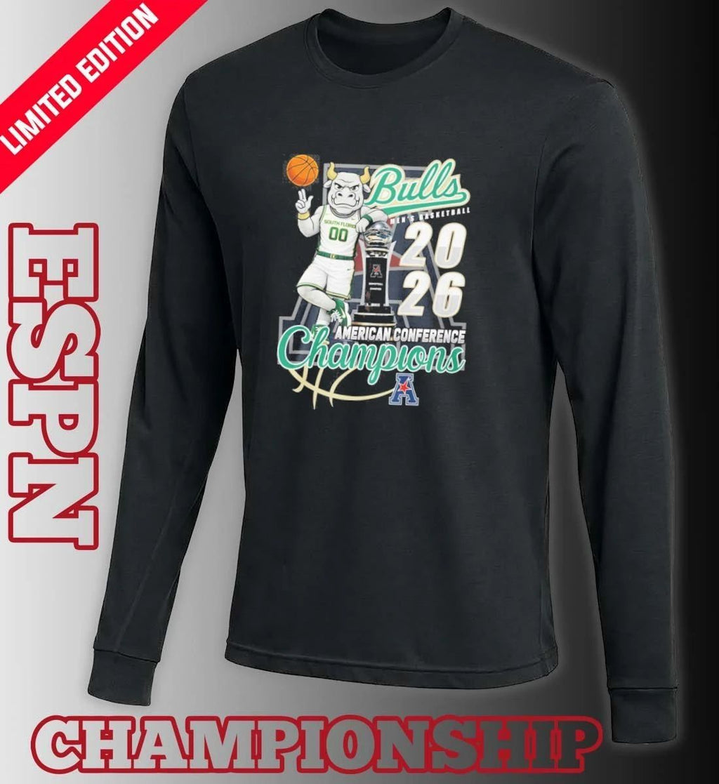 South Florida Men’s Basketball Mascot 2026 American Conference Champions Shirt