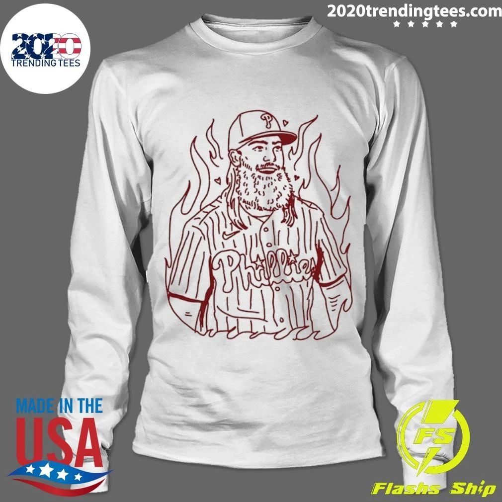 Philadelphia Phillies Brandon Marsh Sketch Flame Sh