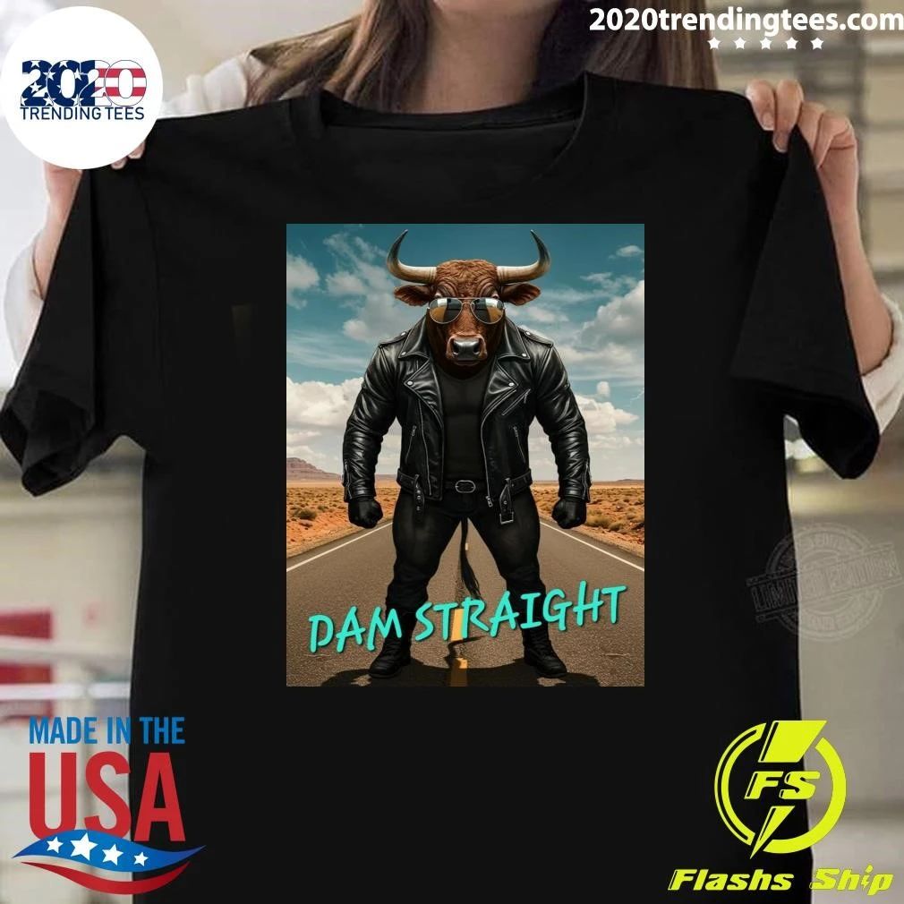 Charging Bull In Basquiat Dam Straight Shirt