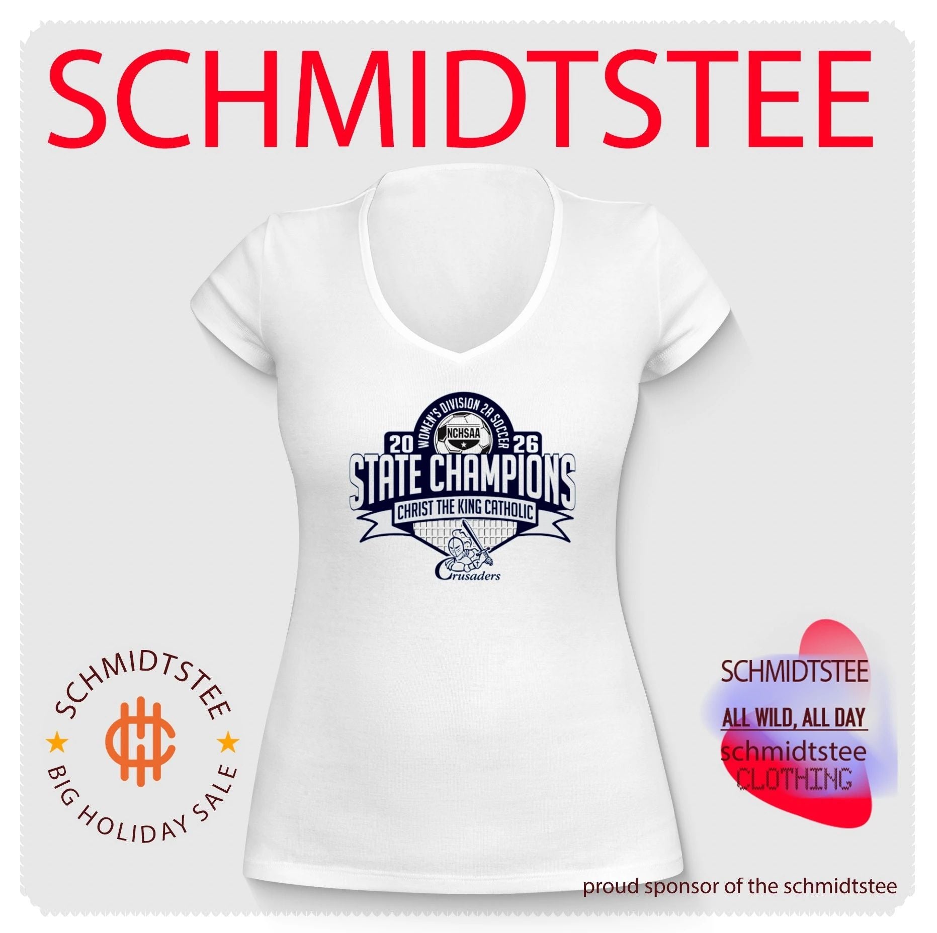 Christ The King Catholic 2026 NCHSAA Women’s Division 2A Soccer Champions shirt
