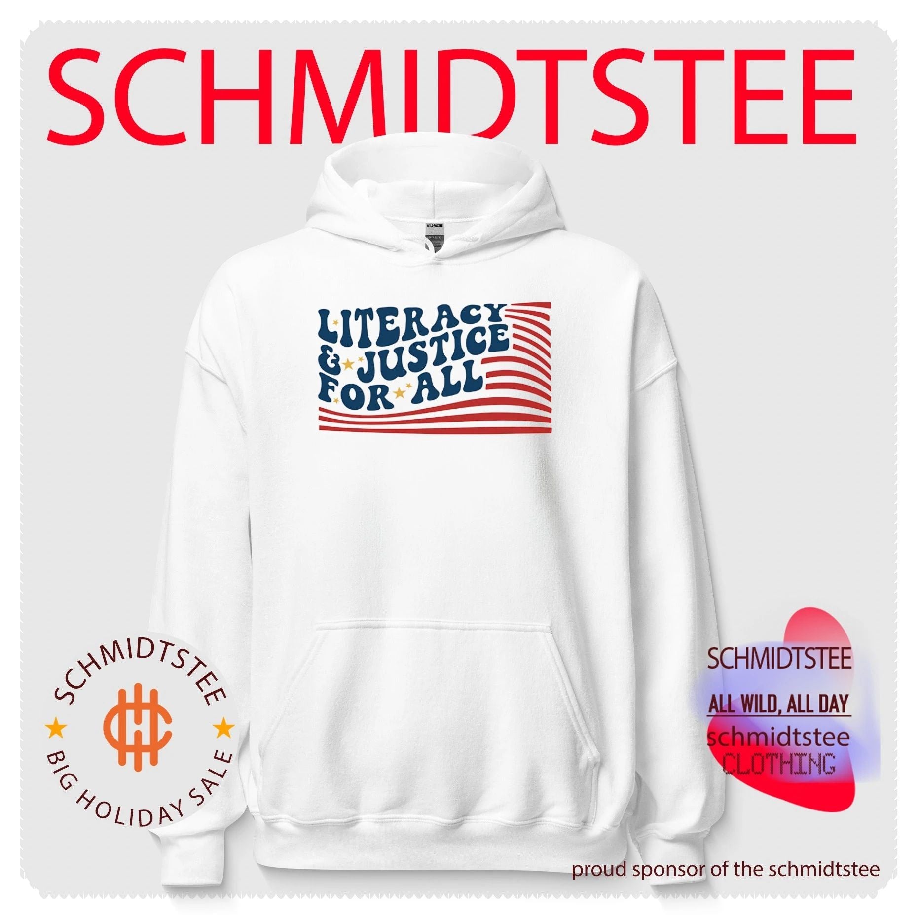 Literacy and Justice for All reading teacher shirt