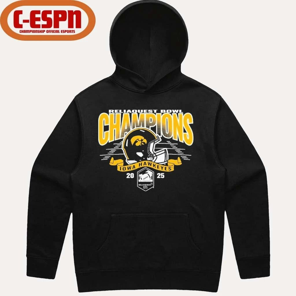 University of Iowa Hawkeyes Football 2025 ReliaQuest Bowl Champions Shirt