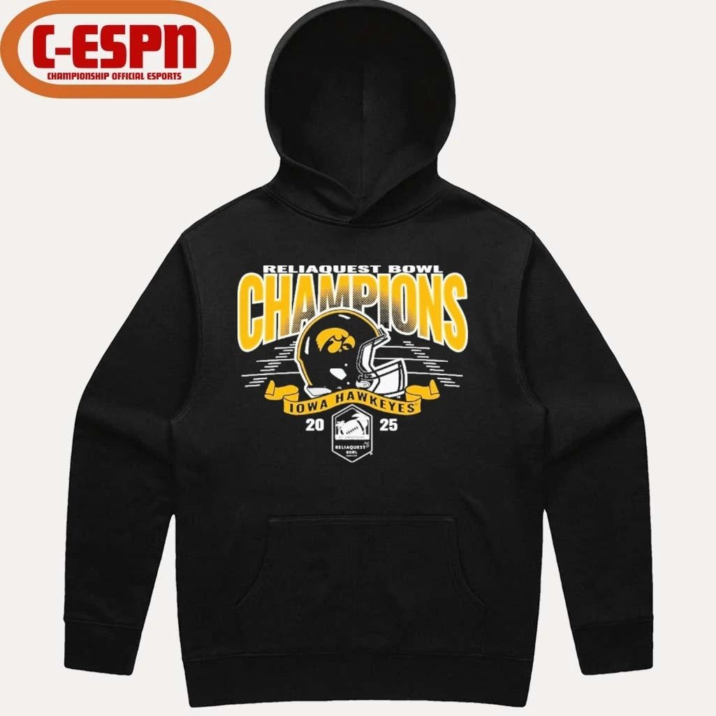 University of Iowa Hawkeyes Football 2025 ReliaQuest Bowl Champions Shirt