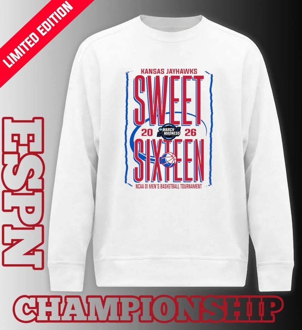 Kansas Jayhawks Sweet Sixteen 2026 NCAA DI Men’s Basketball Tournament T-Shirt