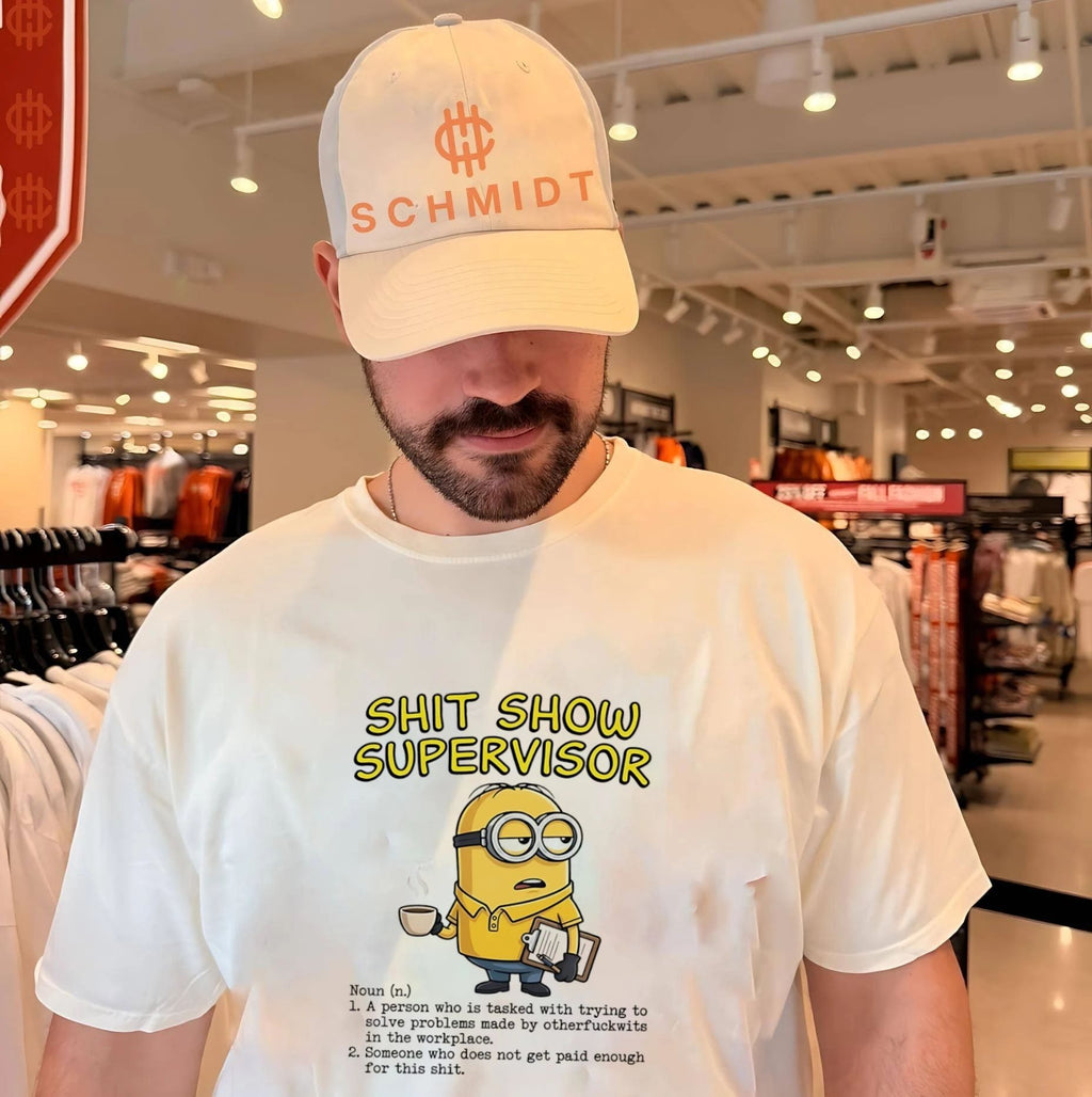 Shit show supervisor noun a person who is tasked with trying to Minion shirt