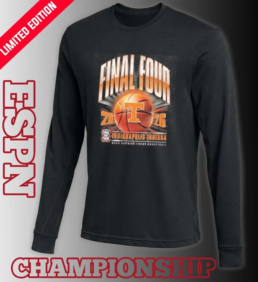 Tennessee Volunteers 2026 NCAA Men’s Basketball Tournament March Madness Final Four Vintage T-Shirt