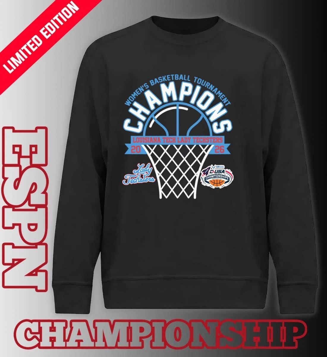 Conference USA Women’s Basketball Tournament Champions 2026 Louisiana Tech Lady Techsters T-Shirt