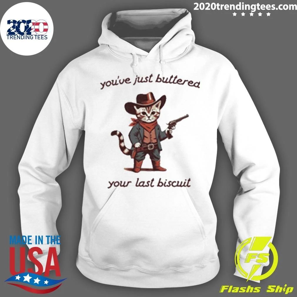 Cowboy Cat Western Feline Armed Kitten Youve Just Buttered Your Last Biscuit Shirt