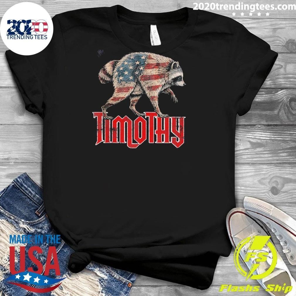 Raccoon Jimothy American USA Flag Raccoons Fans Shirt