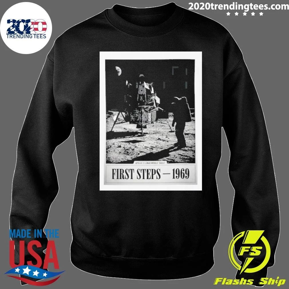 First Steps 1969 Moon Landing Vintage NASA Apollo Astronaut Shirt
