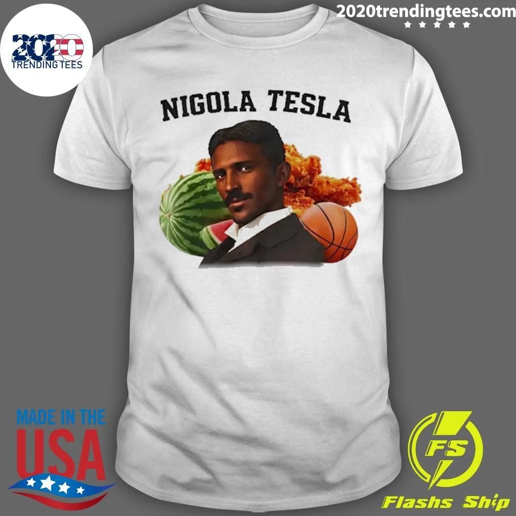 Nigola Tesla Watermelon Fried Chicken Basketball Shirt