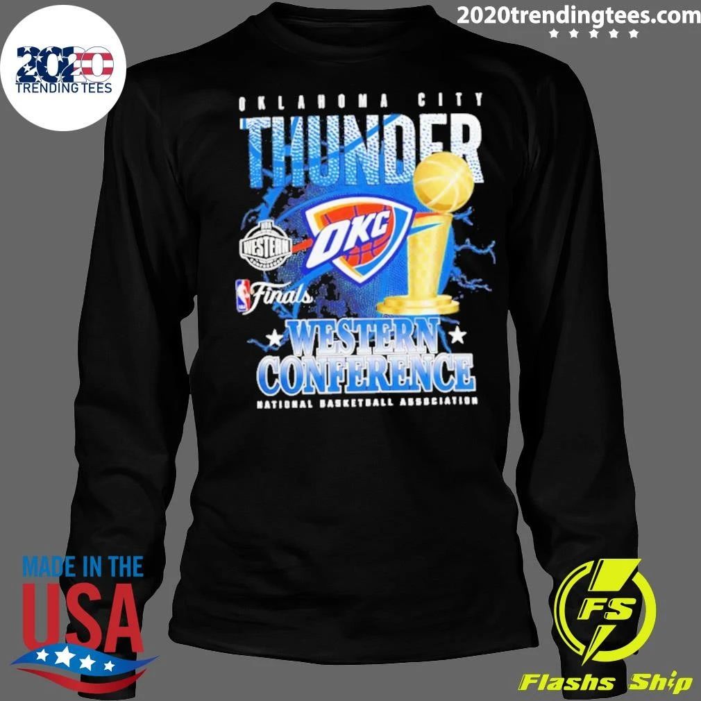 Oklahoma City Thunder 2026 Western Conference Finals Championship Celebration Trophy Shirt