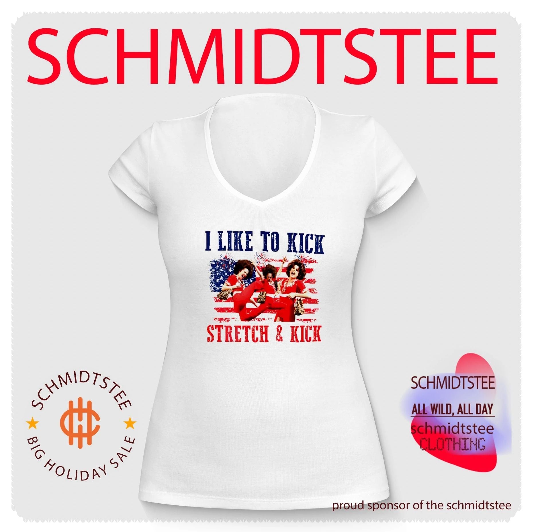 Sally O’malley I Like To Kick Stretch And Kick 4th Of July Shirt