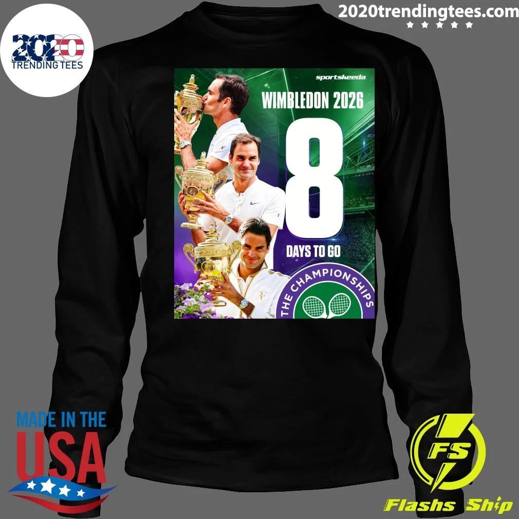 Roger Federer Has Lifted The Wimbledon Trophy A Record 8 Times, The Most By Any Man In The History Of The Championships Shirt