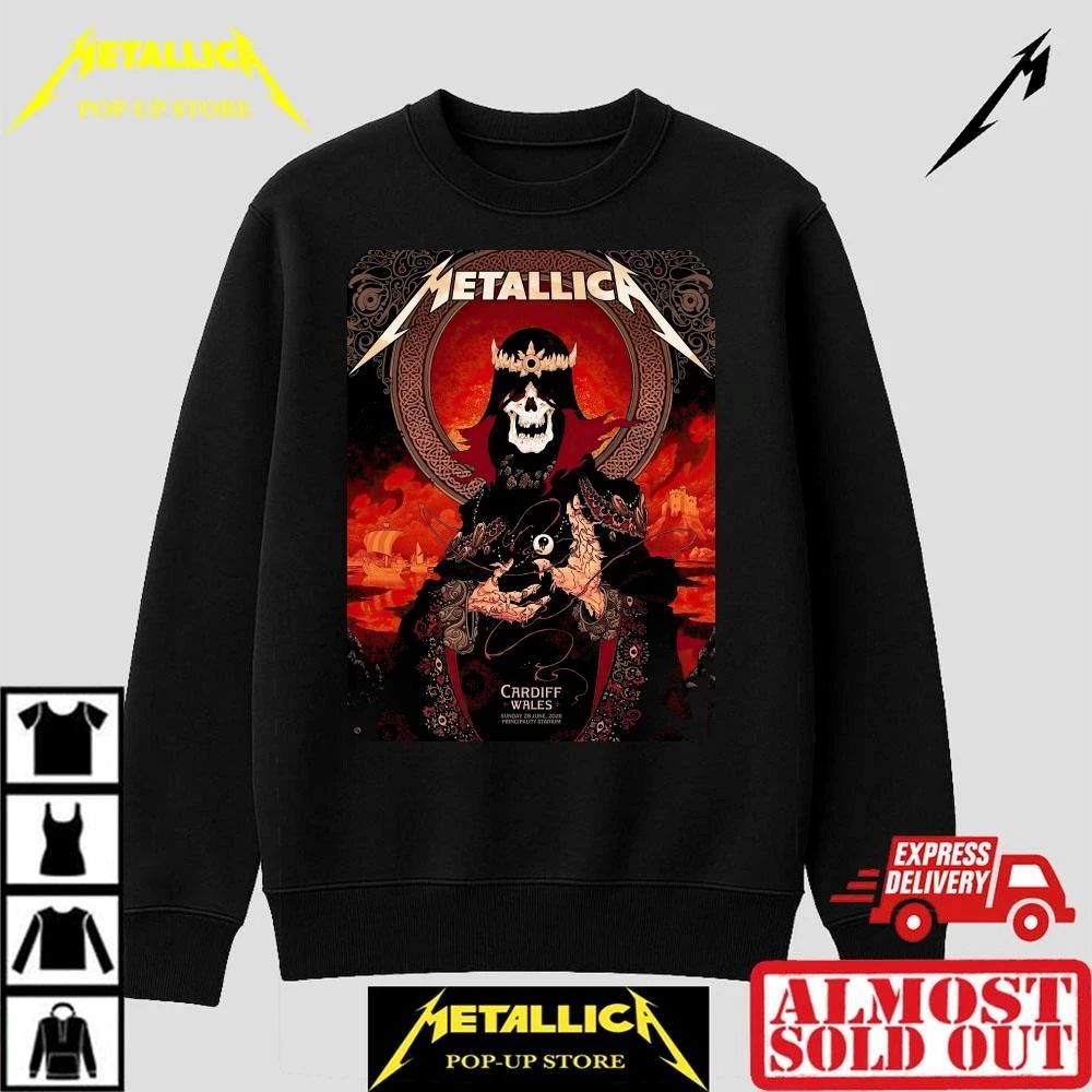 Metallica Principality Stadium 2026 Skull King Concert Shirt – Wales June 28 Tour Apparel