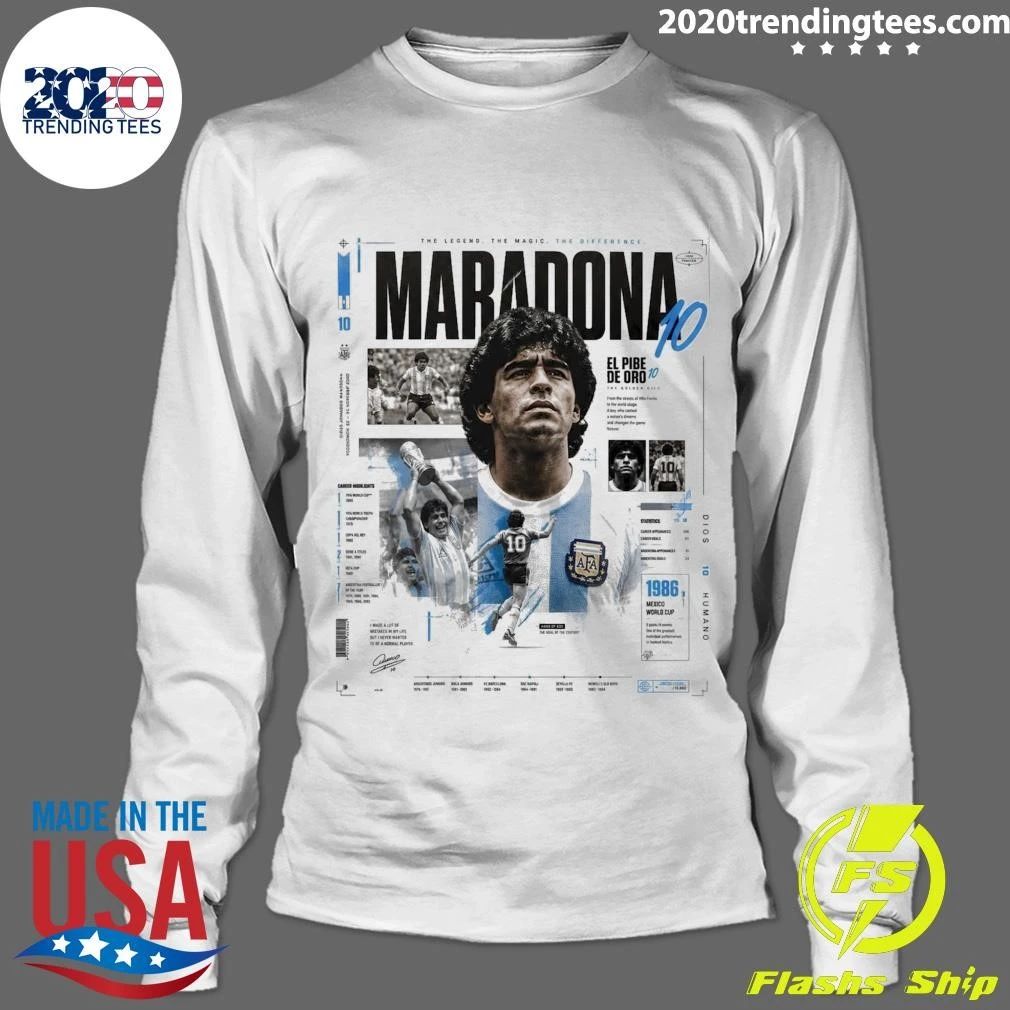 Diego Maradona Retro 90s Football Shirt