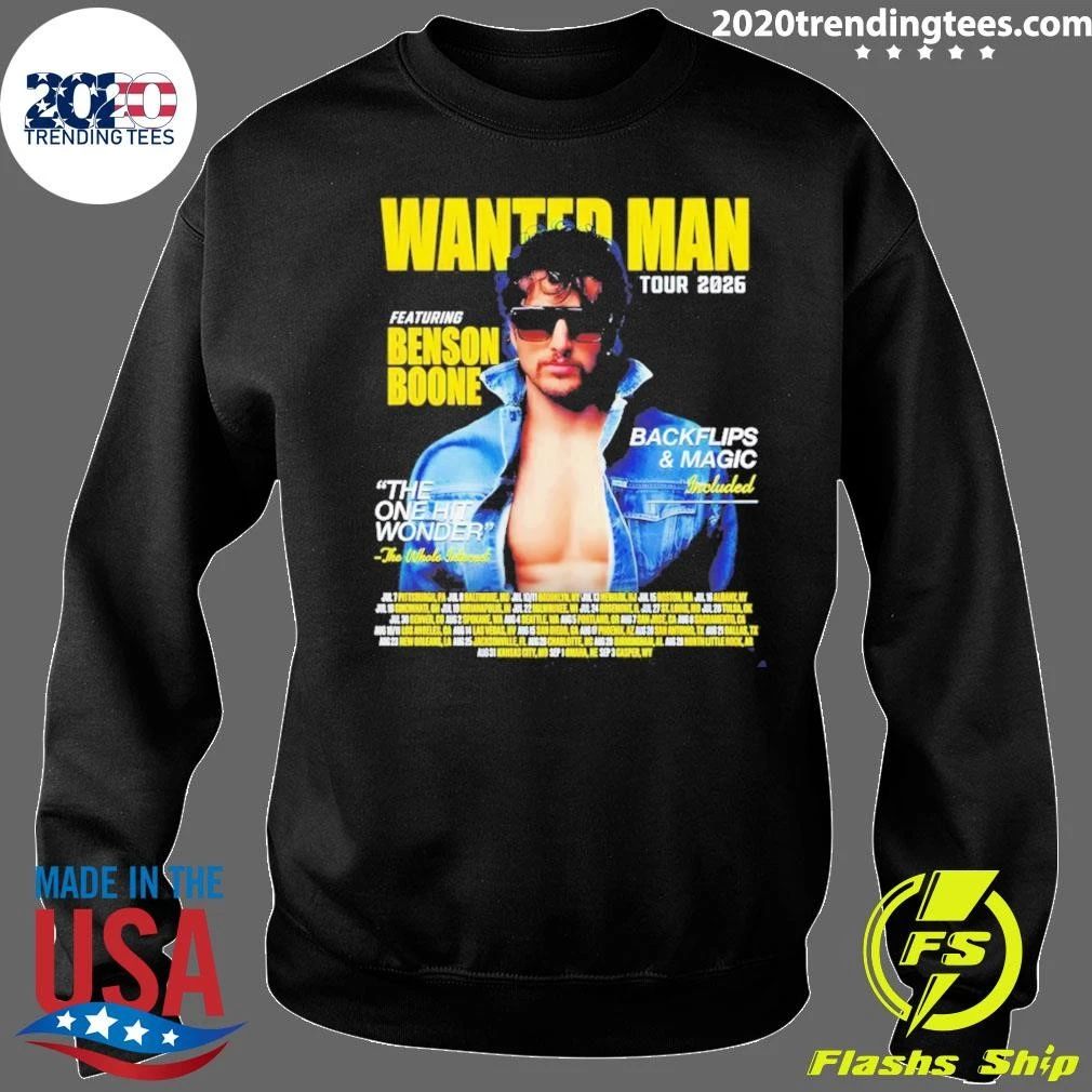 Featuring Benson Boone Wanted Man Tour Concert The One Hit Wonder 2026 Shirt