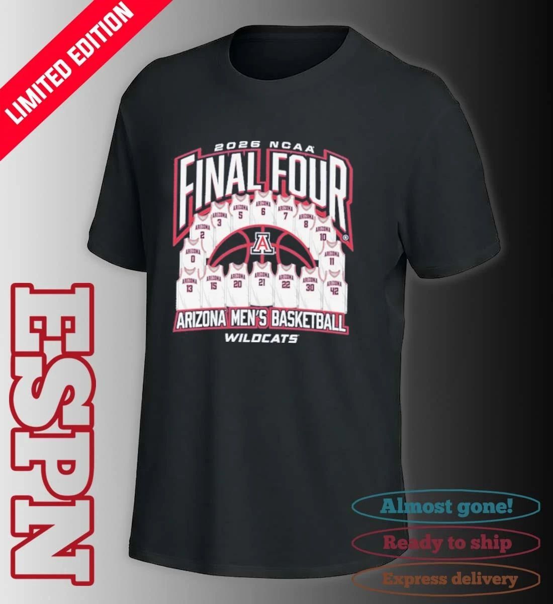Arizona Men’s Basketball 2026 NCAA Final Four Jersey Madness T-Shirt