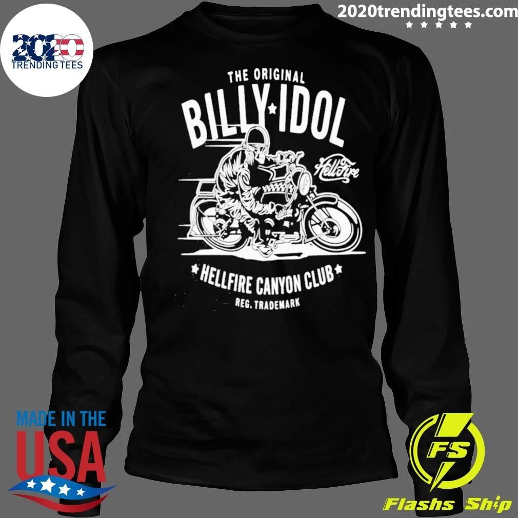Billy Idol The Original Hellfire Canyon Club Reg Trademark Motor Shirt