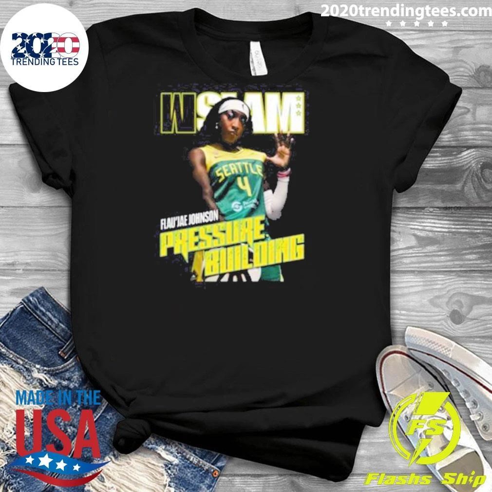 WSLAM Flau’jae Johnson Pressure Building Seattle Storm Shirt