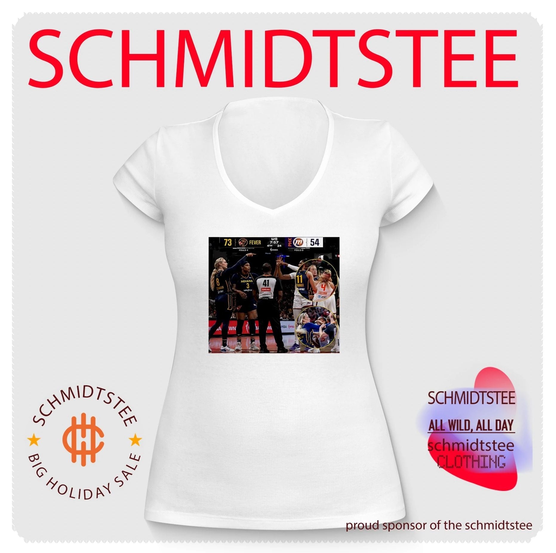 Sophie Cunningham Indiana Fever vs Phoenix Mercury Basketball Collage shirt