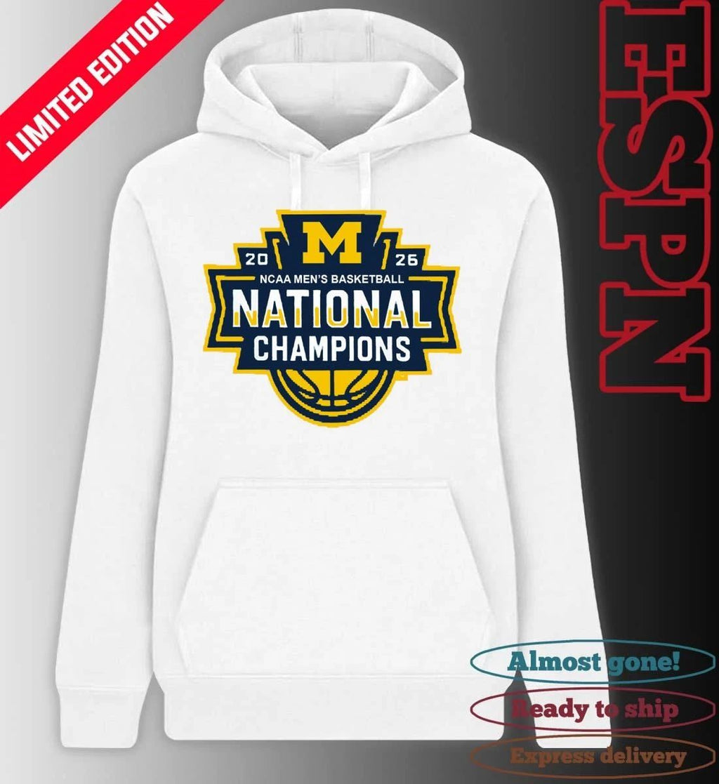 Michigan Wolverines 2026 NCAA DI Men’s Basketball National Champions Official Logo T-Shirt