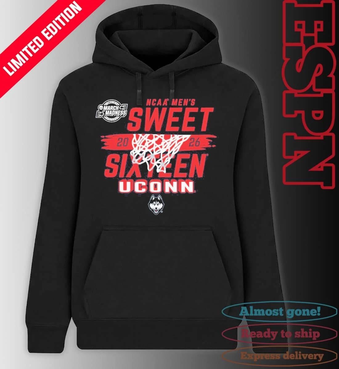 UConn Huskies Men’s Basketball Sweet 16 Bound T-Shirt