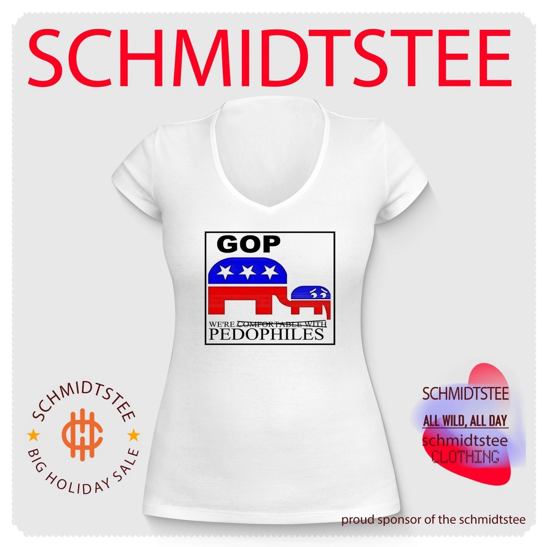 We’re not comfortable with pedophiles GOP Republican Party logo shirt
